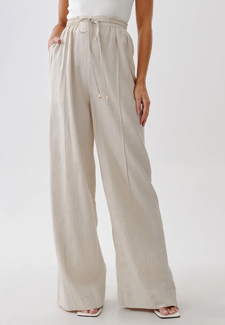 Tussah Andrea - Broek - Natural 1 Tussah Andrea - Broek - Natural