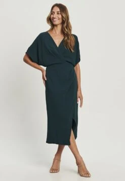 Tussah Novah Midi - Jurk - Emerald