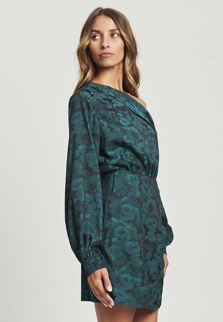 Tussah Nylah - Jurk - Emerald Jacquard 4 Tussah Nylah - Jurk - Emerald Jacquard - Afbeelding 4