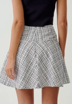 Tussah Alex- A-Lijn Rok - Black And White Tweed -Tussah 85d6d1f615b2464ba29419007799f6ef