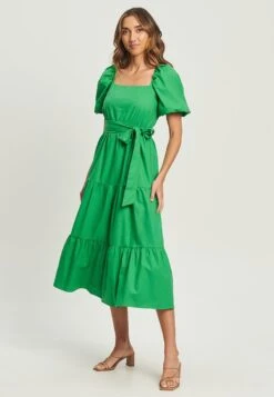 Tussah Livonia- Jurk - Green