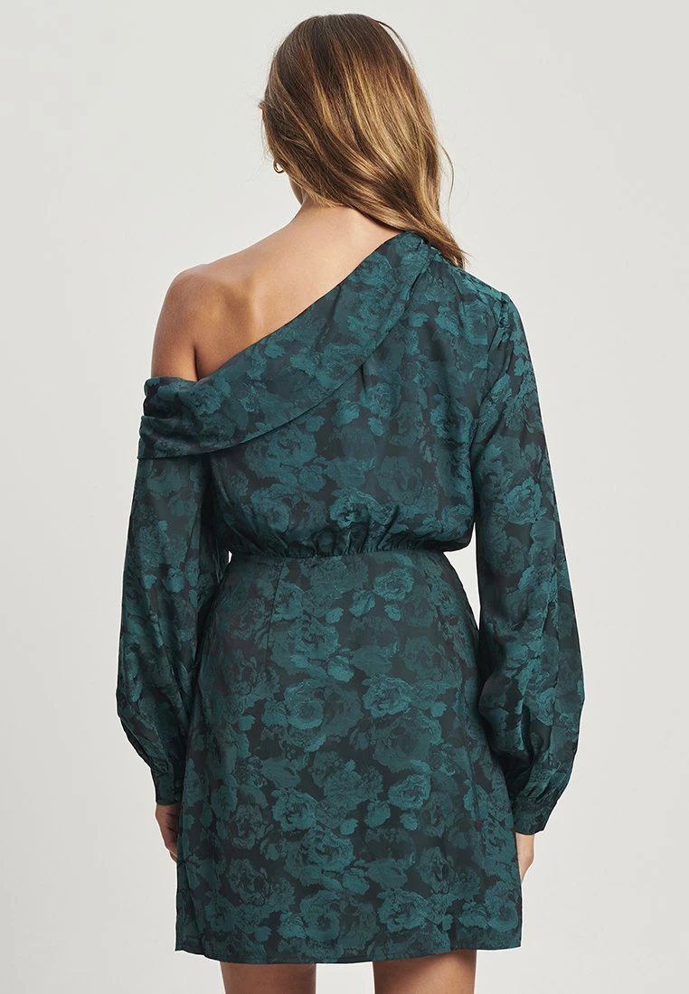 Tussah Nylah - Jurk - Emerald Jacquard 3 Tussah Nylah - Jurk - Emerald Jacquard - Afbeelding 3