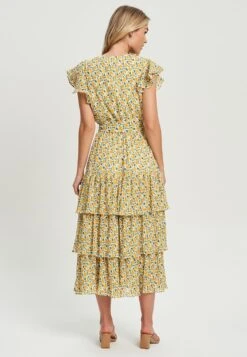 Tussah Artilia- Jurk - Plisse Floral Yellow -Tussah 8c49c4ac3ae243d7a862ecbe31b11e1f