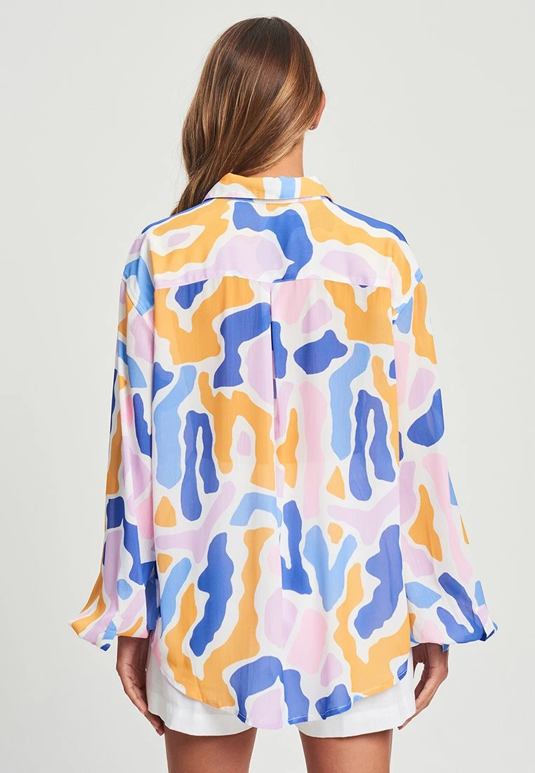 Tussah Selena - Overhemdblouse - Abstract Scandi Violet 4 Tussah Selena - Overhemdblouse - Abstract Scandi Violet - Afbeelding 4