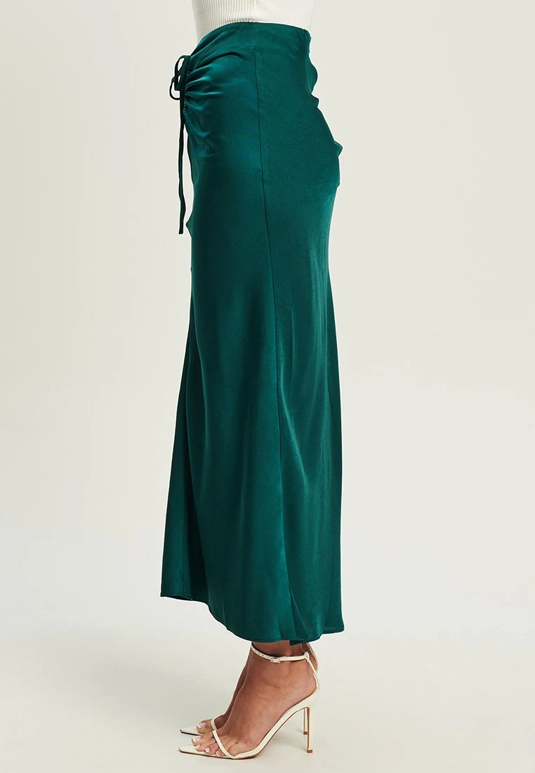 Tussah Leila - Maxirok - Emerald 4 Tussah Leila - Maxirok - Emerald - Afbeelding 4