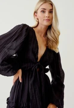 Tussah Ulla Midi- Jurk - Black -Tussah 9112206a96ec4749bae23d325d92384d