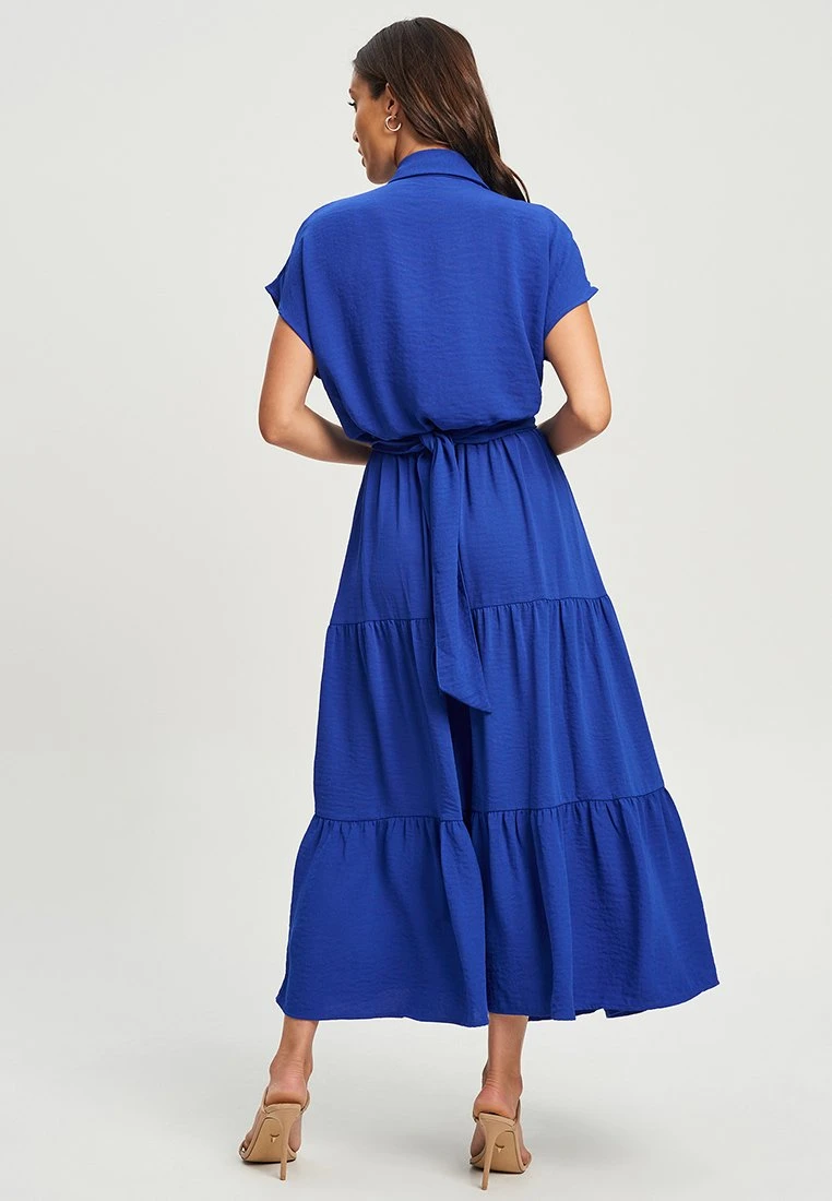 Tussah Jia- Maxi-Jurk - Cobalt Blue 3 Tussah Jia- Maxi-Jurk - Cobalt Blue - Afbeelding 3