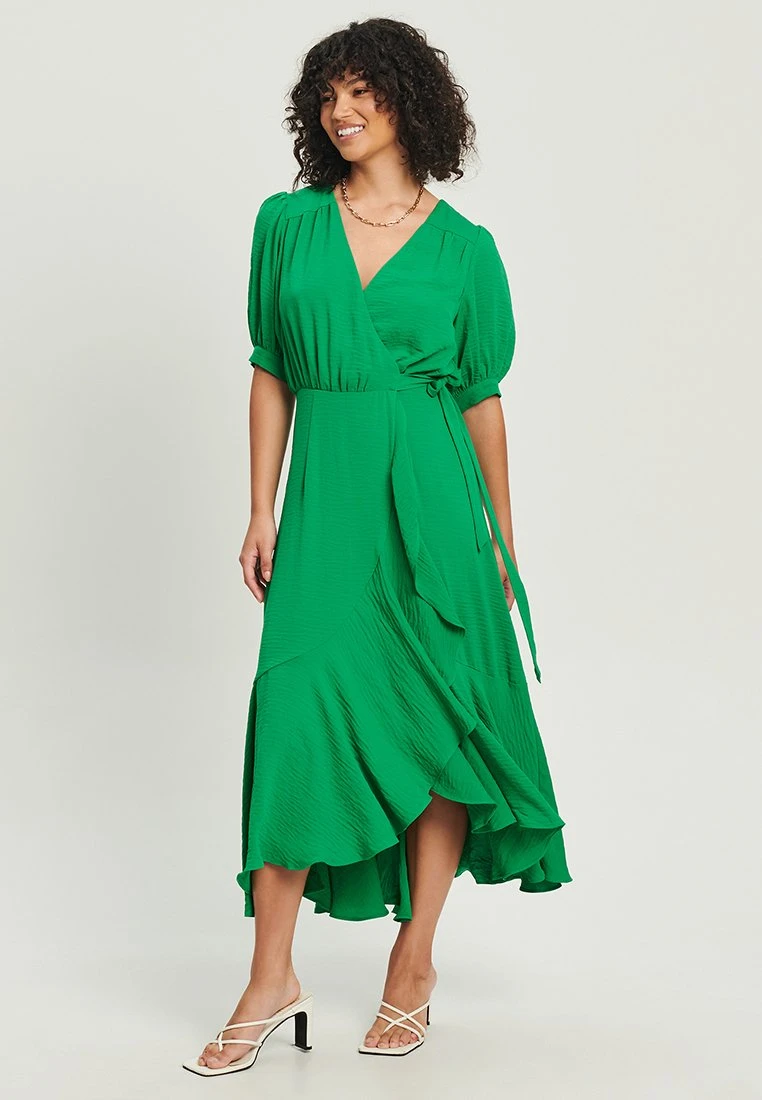 Tussah Elena Wrap- Maxi-Jurk - Green 1 Tussah Elena Wrap- Maxi-Jurk - Green
