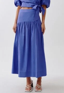 Tussah Allison Midi- Plooirok - Cobalt Blue