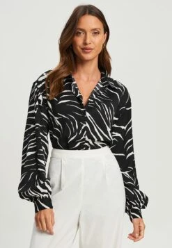 Tussah Selena- Overhemdblouse - Black And White Zebra