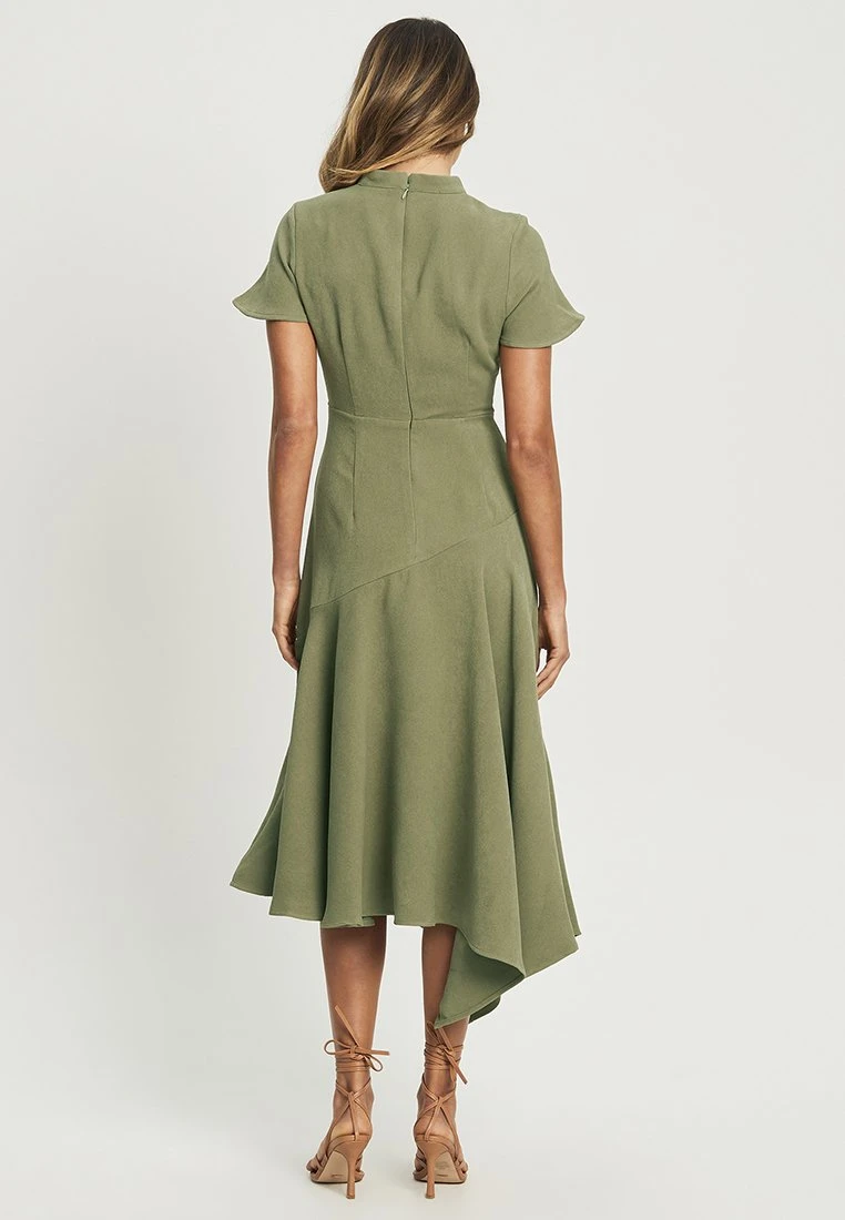 Tussah Zariah Midi- Jurk - Khaki 3 Tussah Zariah Midi- Jurk - Khaki - Afbeelding 3