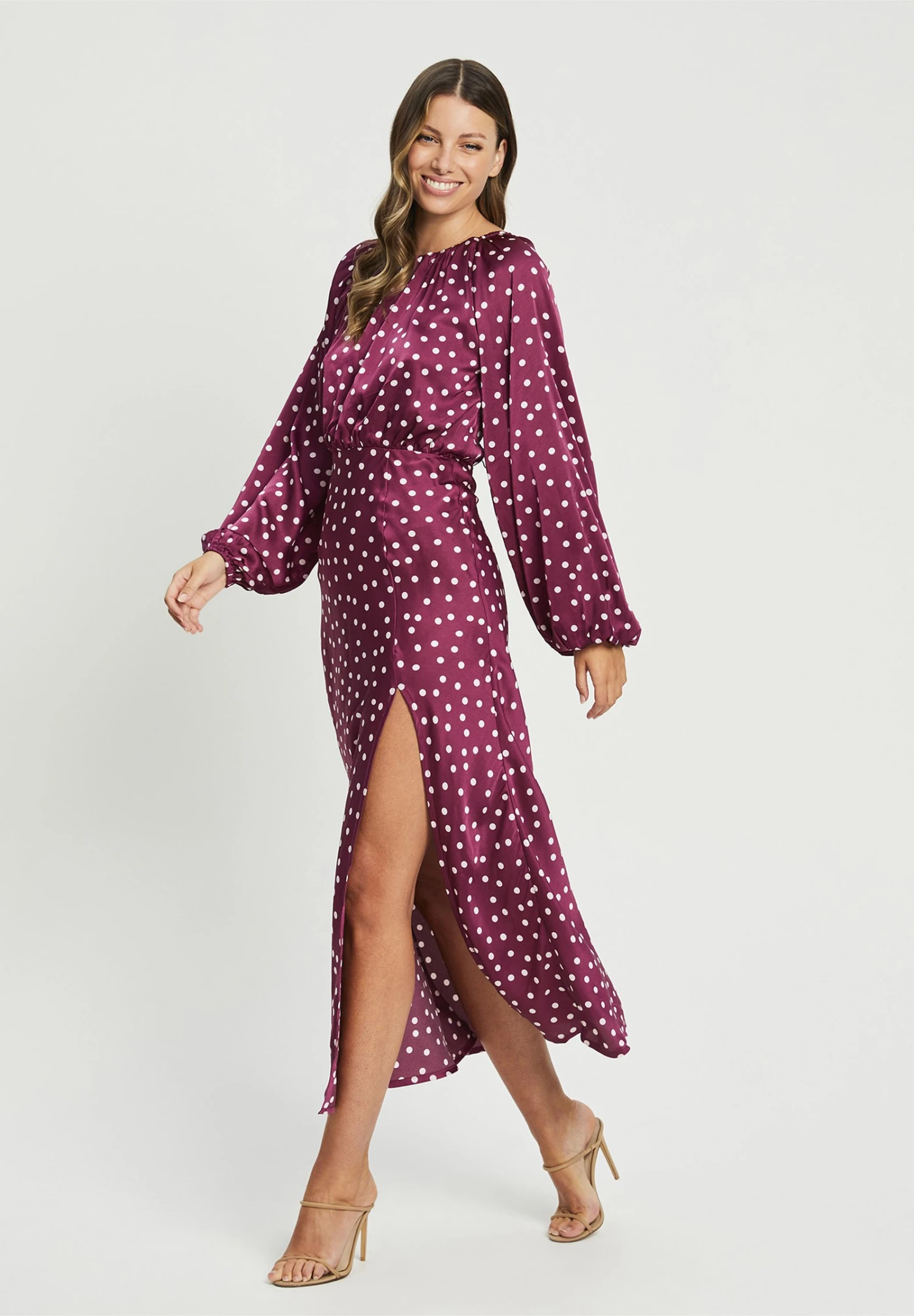 Tussah Keiva- Jurk - Plum Spot 2 Tussah Keiva- Jurk - Plum Spot - Afbeelding 2