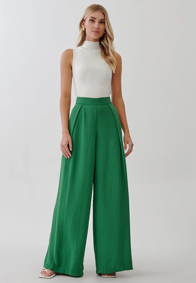 Tussah Emily- Broek - Green 2 Tussah Emily- Broek - Green - Afbeelding 2