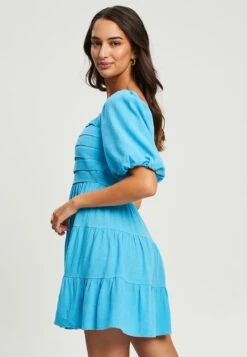 Tussah Roz- Jurk - Cyan -Tussah b99285f831f84dc685c5497bf98002b8