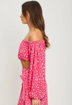 Tussah Loni - Blouse - Tanzania Spot Hot Pink -Tussah bc809d42e3dd4cda9f065e1bcd427b62