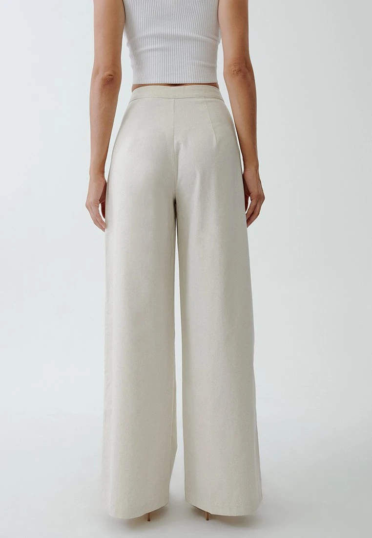 Tussah Julie- Broek - Natural 3 Tussah Julie- Broek - Natural - Afbeelding 3