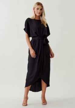 Tussah Elina Midi- Jurk - Black