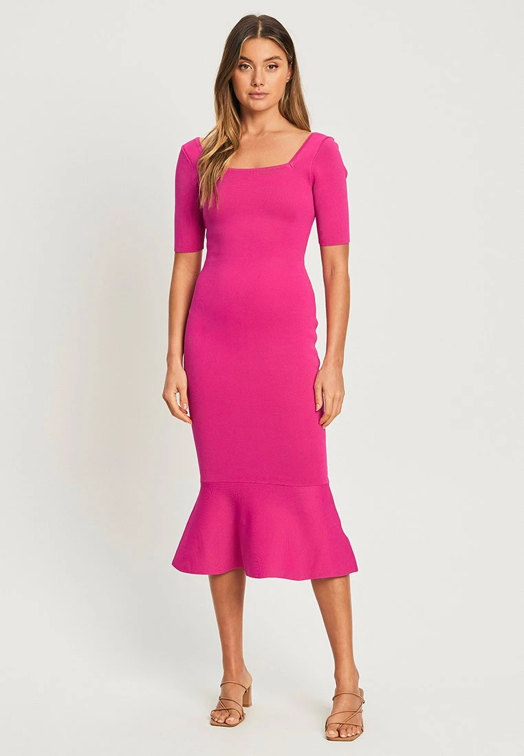 Tussah Clara - Etui-Jurk - Hot Pink 1 Tussah Clara - Etui-Jurk - Hot Pink