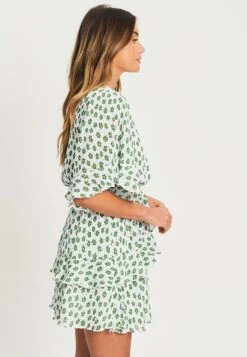 Tussah Moni - Jurk - Plisse Floral Sage -Tussah ce73cd25ae534dd3888334a77d282d48