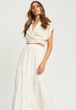 Tussah Anna - Maxirok - White -Tussah cfca1f3ce55a46f79a5ecfa9daf89a80