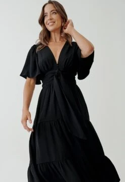Tussah Arielle Midi - Jurk - Black -Tussah d09dea2d3131483cb7f31ab929994853
