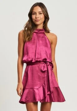 Tussah Hamptons- Jurk - Magenta