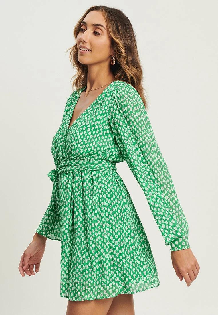 Tussah Twyla - Jurk - Green Plisse 5 Tussah Twyla - Jurk - Green Plisse - Afbeelding 5