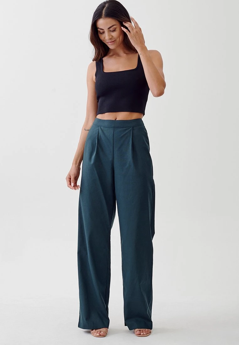 Tussah Drew- Broek - Emerald 2 Tussah Drew- Broek - Emerald - Afbeelding 2