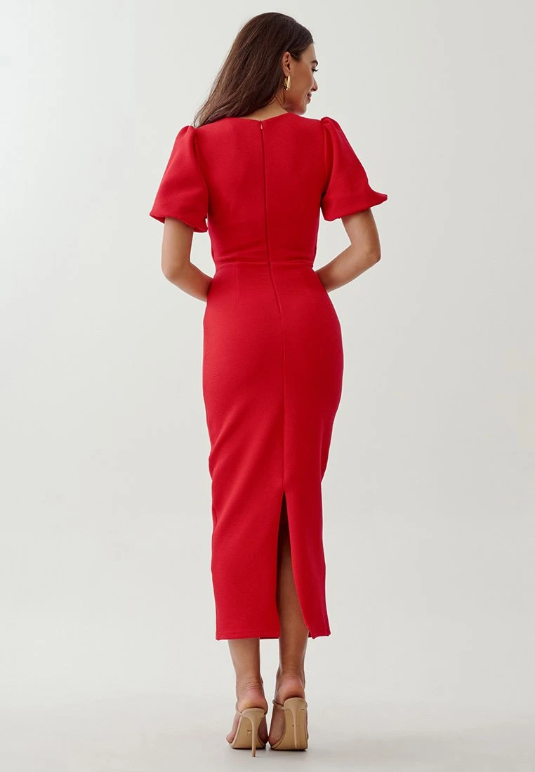 Tussah Jayna Midi- Etui-Jurk - Red 3 Tussah Jayna Midi- Etui-Jurk - Red - Afbeelding 3