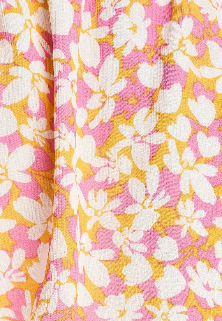 Tussah Lorelei Mini- Jurk - Aria FloralOrange And Pink 6 Tussah Lorelei Mini- Jurk - Aria FloralOrange And Pink - Afbeelding 6