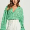 Tussah Selena - Overhemdblouse - Green Plisse