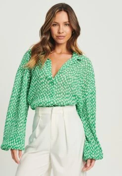 Tussah Selena - Overhemdblouse - Green Plisse