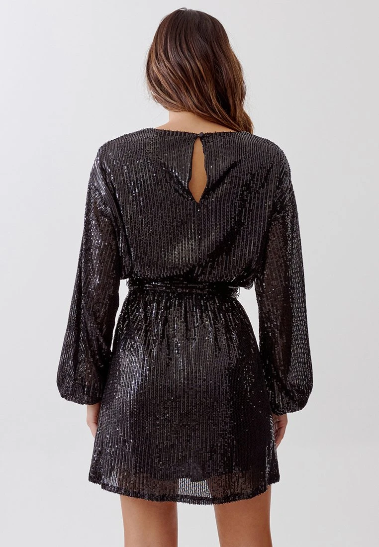 Tussah Selia - Cocktailjurk - Black Sequin 3 Tussah Selia - Cocktailjurk - Black Sequin - Afbeelding 3