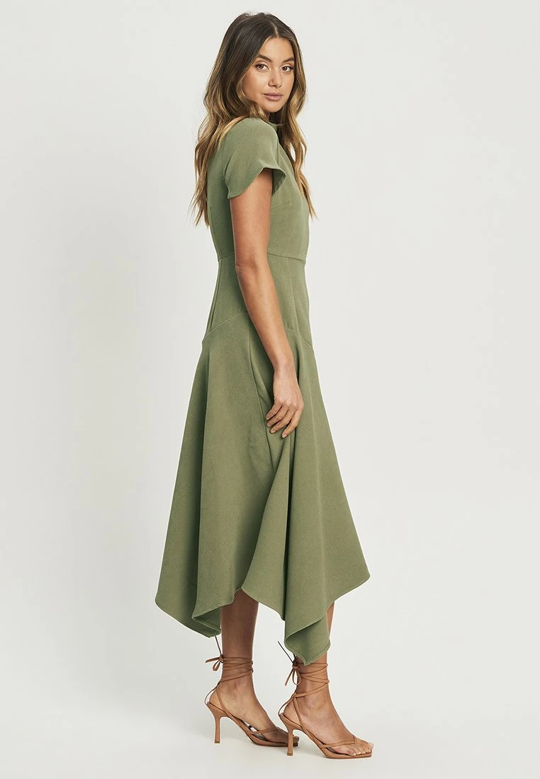 Tussah Zariah Midi- Jurk - Khaki 4 Tussah Zariah Midi- Jurk - Khaki - Afbeelding 4