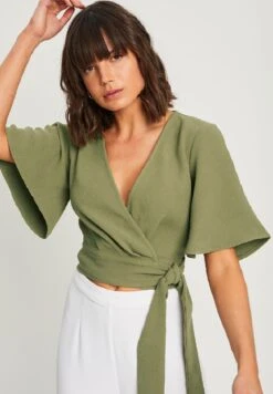 Tussah Carin- Blouse - Khaki