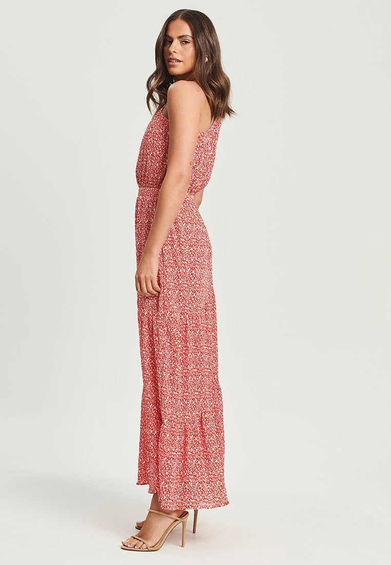 Tussah Indy - Maxi-Jurk - Plisse Floral Red 3 Tussah Indy - Maxi-Jurk - Plisse Floral Red - Afbeelding 3