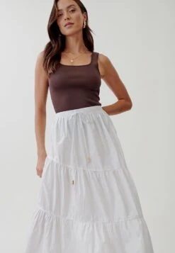 Tussah Meg- Maxirok - White -Tussah f6711ede4e154485a9ea96a6efcf9e29