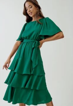 Tussah Quinn Midi - Jurk - Emerald -Tussah f85e7c056e1c42e9bd7590c12f0c600e