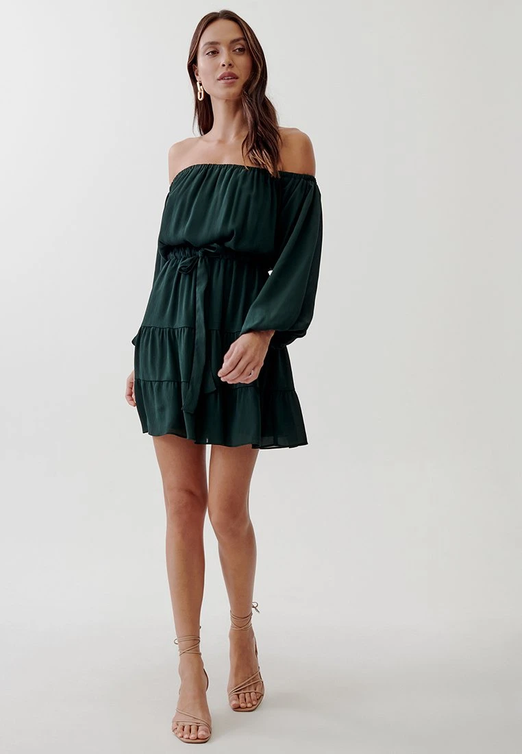 Tussah Lila Mini - Jurk - Emerald 2 Tussah Lila Mini - Jurk - Emerald - Afbeelding 2