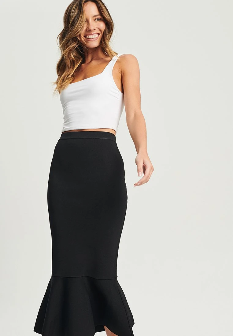 Tussah Lolita- Kokerrok - Black 4 Tussah Lolita- Kokerrok - Black - Afbeelding 4