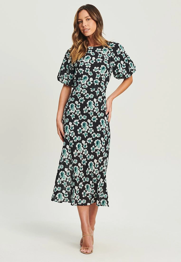 Tussah Leilani Midi - Jurk - Watercolour Blooms 1 Tussah Leilani Midi - Jurk - Watercolour Blooms