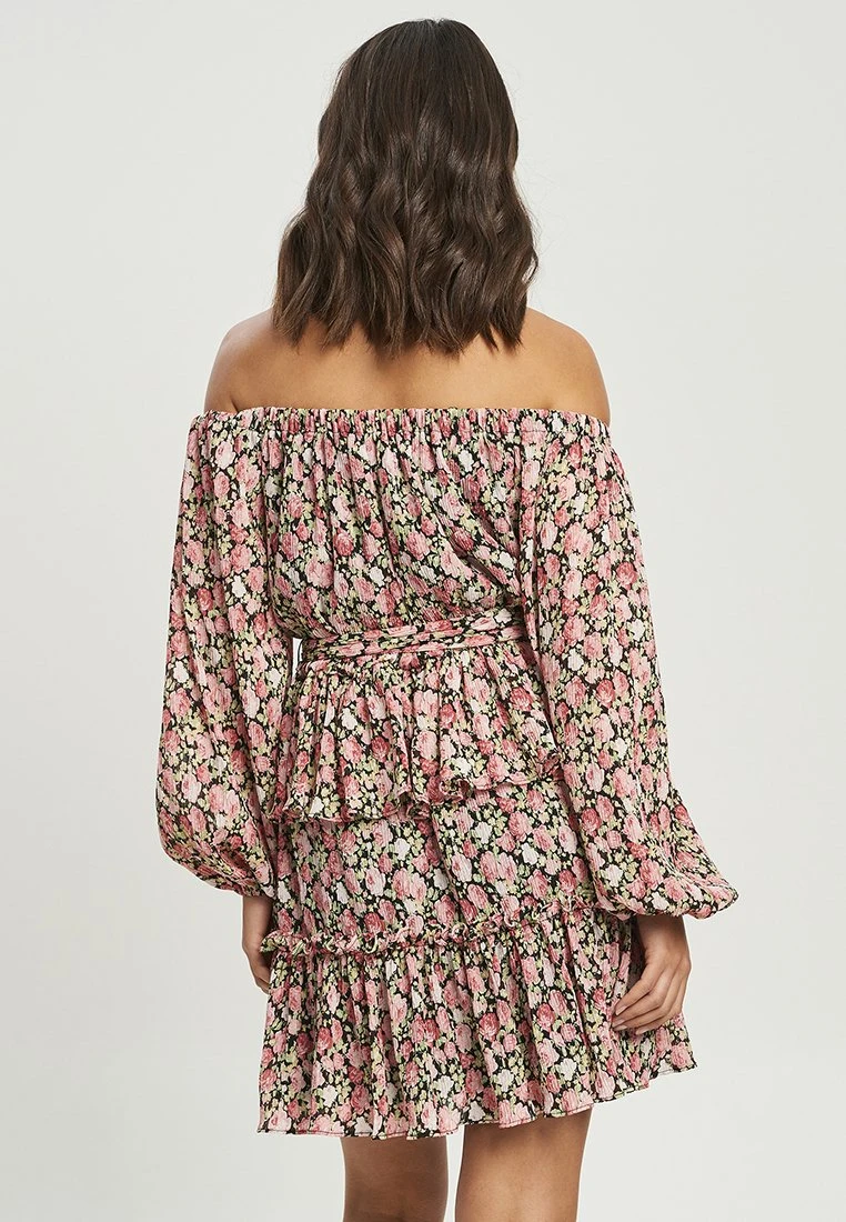 Tussah Lorelei Mini - Jurk - Black Roses Plisse 3 Tussah Lorelei Mini - Jurk - Black Roses Plisse - Afbeelding 3